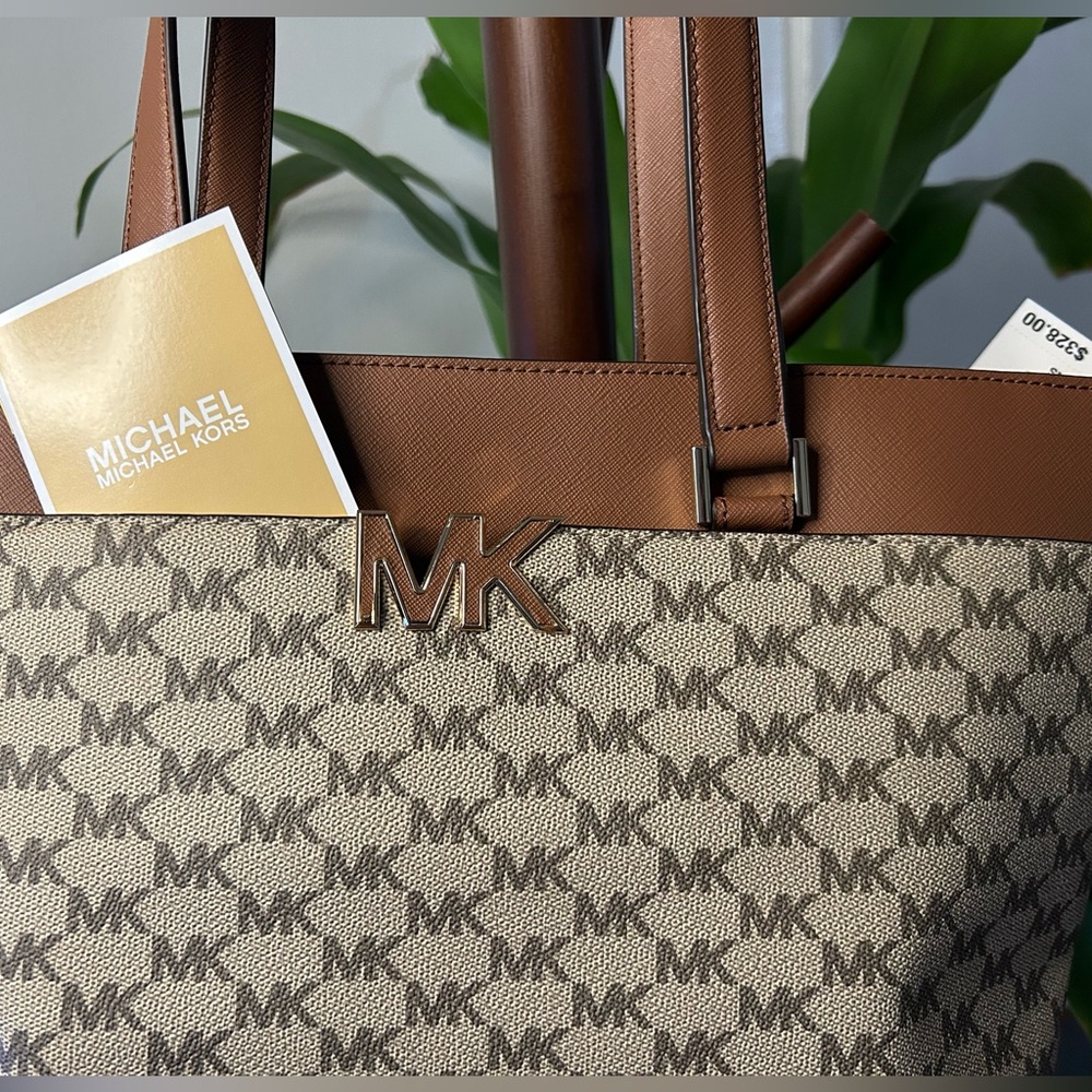 Michael Kors MK Florence Tote Satchel Bag Purse | Top Zip Zipper | TAG ON